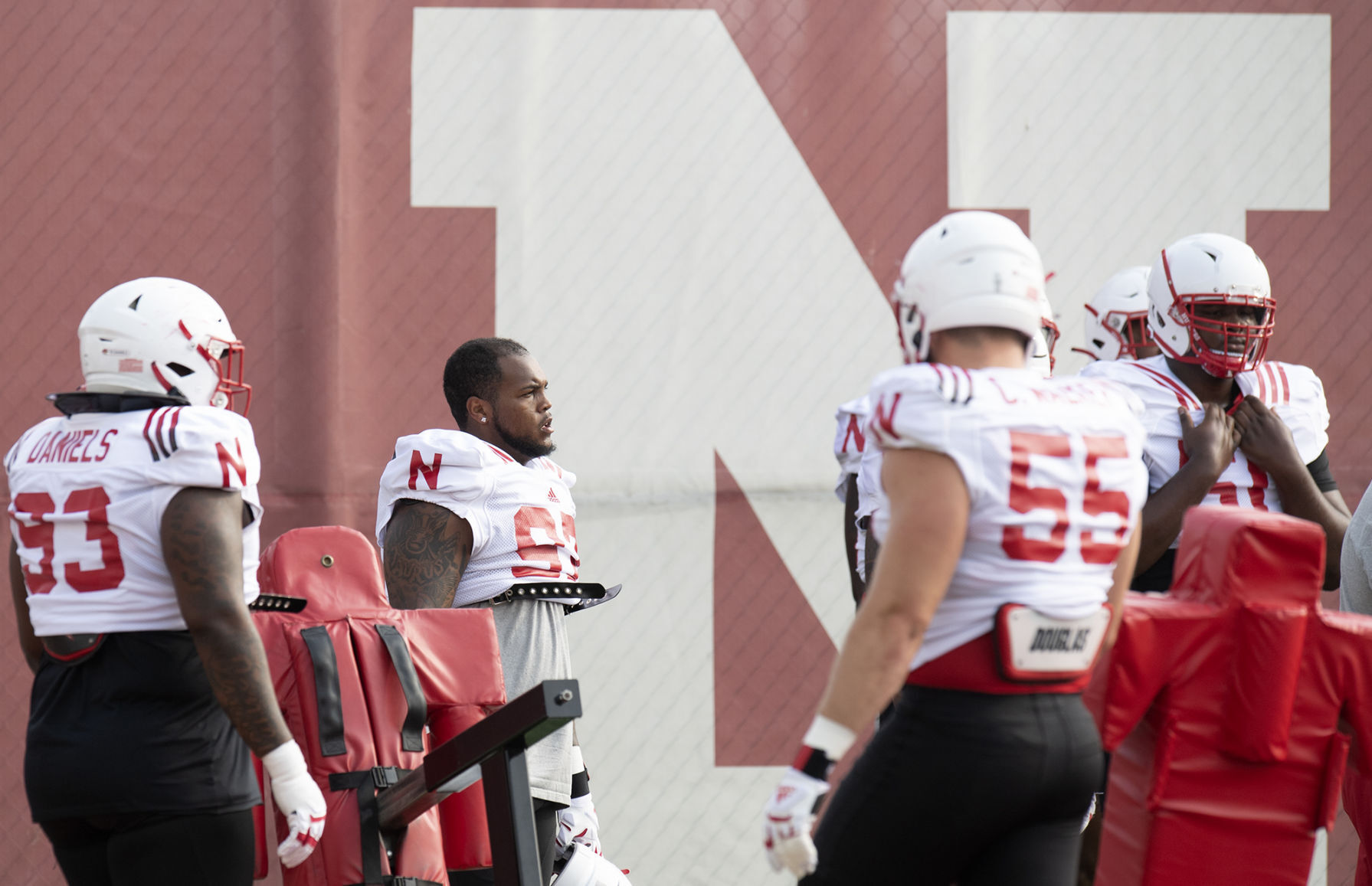 NU football practice, 8.4